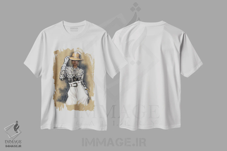 تیشرت سفید طرح دار آلبرتا، هنر آمریکایی آفریقایی تبار اثر کاترینا پاشه گور | immage.ir