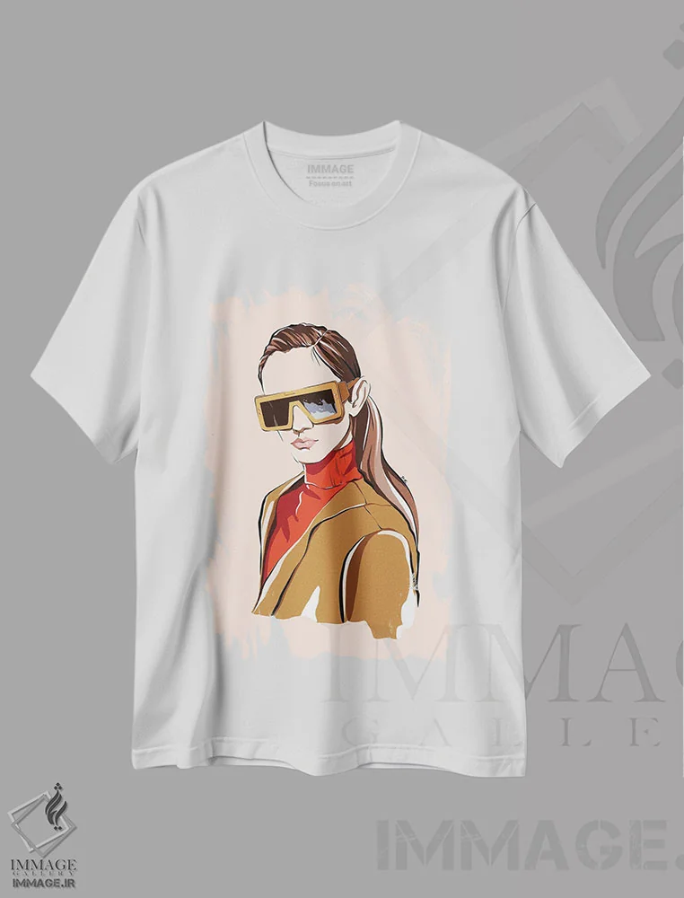 تیشرت سفید طرح دار بالمَن، هنر دیجیتال اثر کاترینا پاشه گور | immage.ir