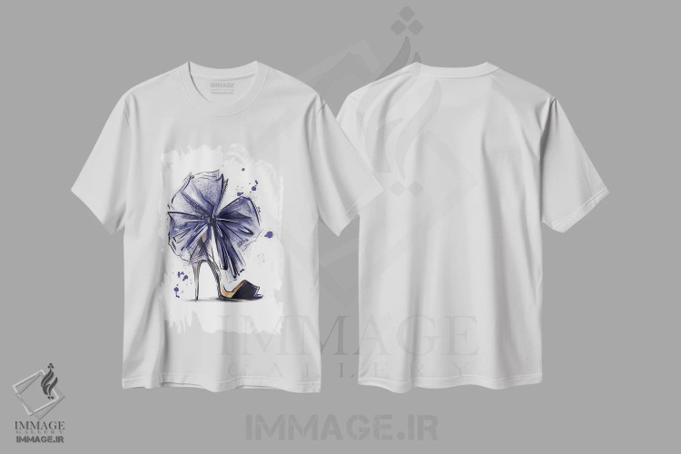 تیشرت سفید طرح دار سوپر پاپیون، تزئینی اثر کاترینا پاشه گور | immage.ir