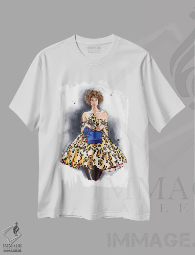 تیشرت سفید طرح دار ریچارد کویین، هنر دیجیتال اثر کاترینا پاشه گور | فروشگاه ایماژ