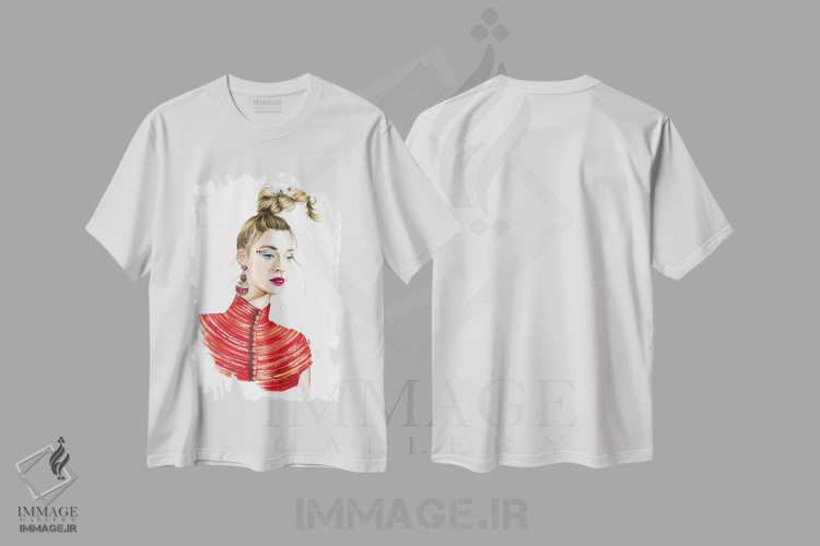 تیشرت سفید طرح دار گوو پی، مدیوم اثر کاترینا پاشه گور | immage.ir