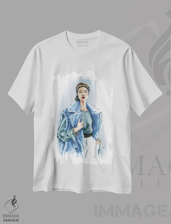 تیشرت سفید طرح دار مکس، هنر دیجیتال اثر کاترینا پاشه گور | immage.ir