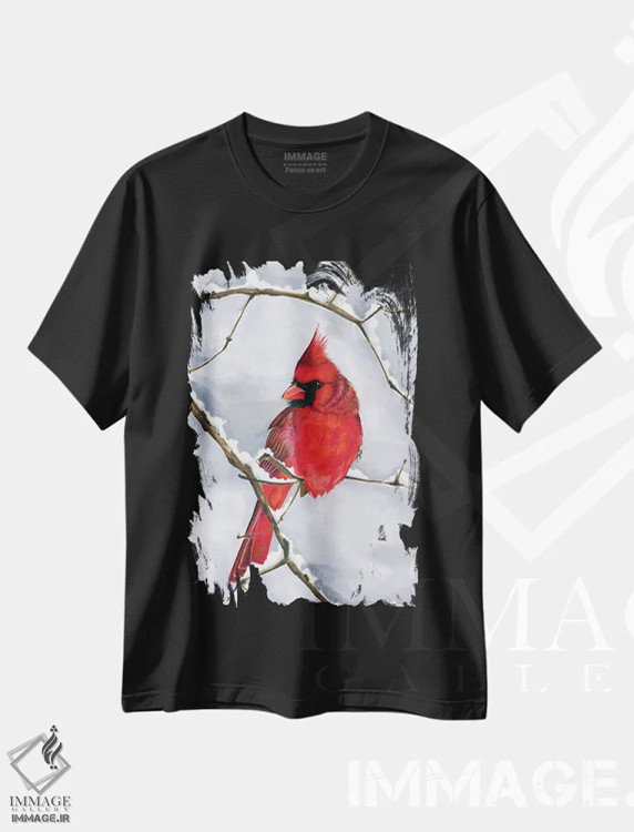 تیشرت مشکی طرح دار کاردینال، مدیوم اثر کاترینا پاشه گور | immage.ir