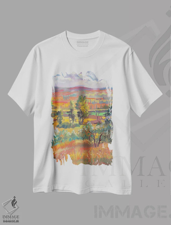 تیشرت سفید طرح دار تابستان در توسکانی، تزئینی اثر کاتارینا والِوا | immage.ir
