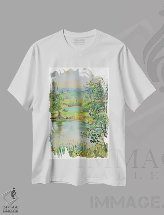 تیشرت سفید طرح دار دیسکو، تزئینی اثر کاتارینا والِوا | فروشگاه ایماژ