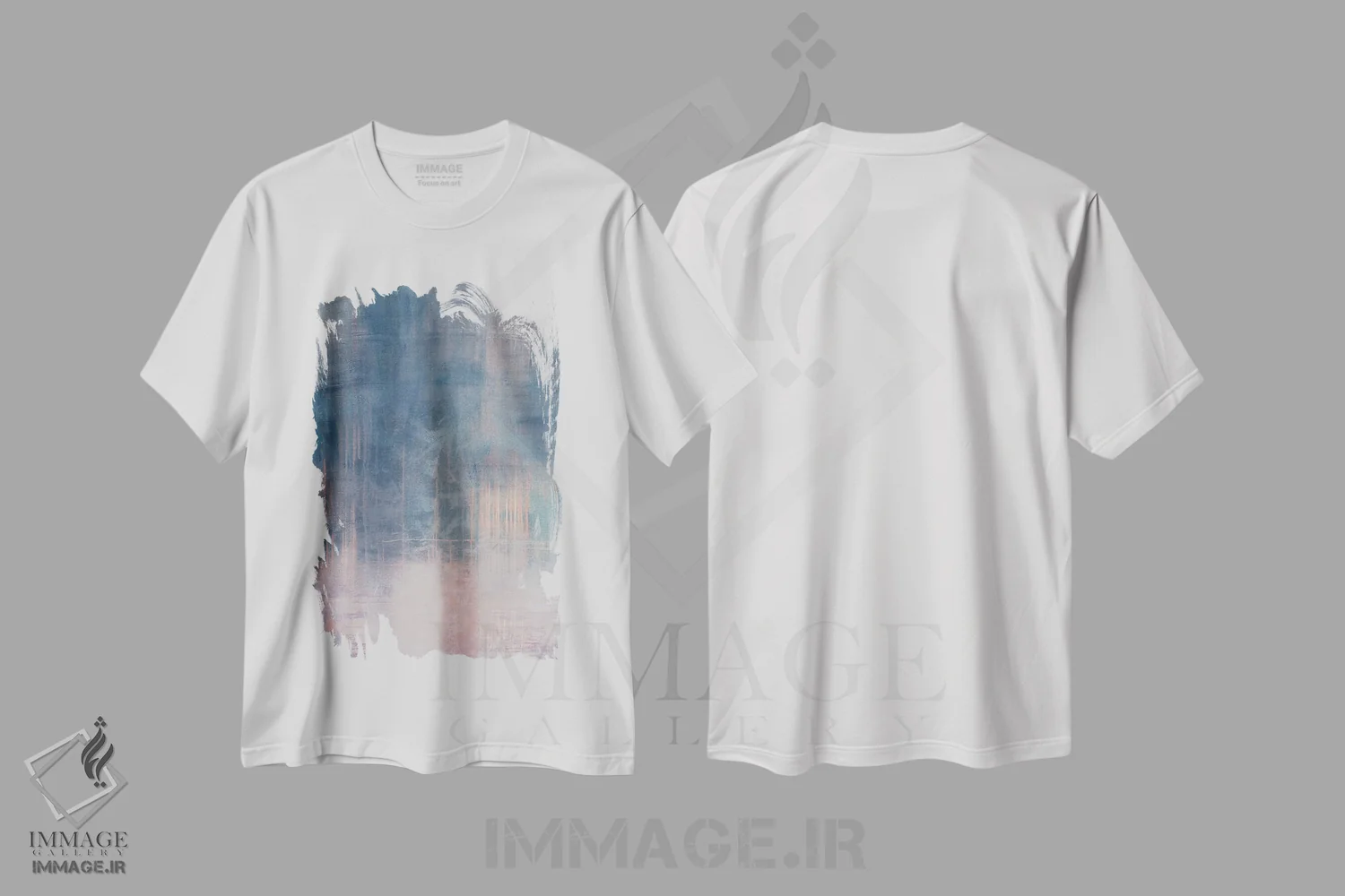 تیشرت سفید طرح دار فیروزه ای اثر کاترین شوایندن هامر | immage.ir