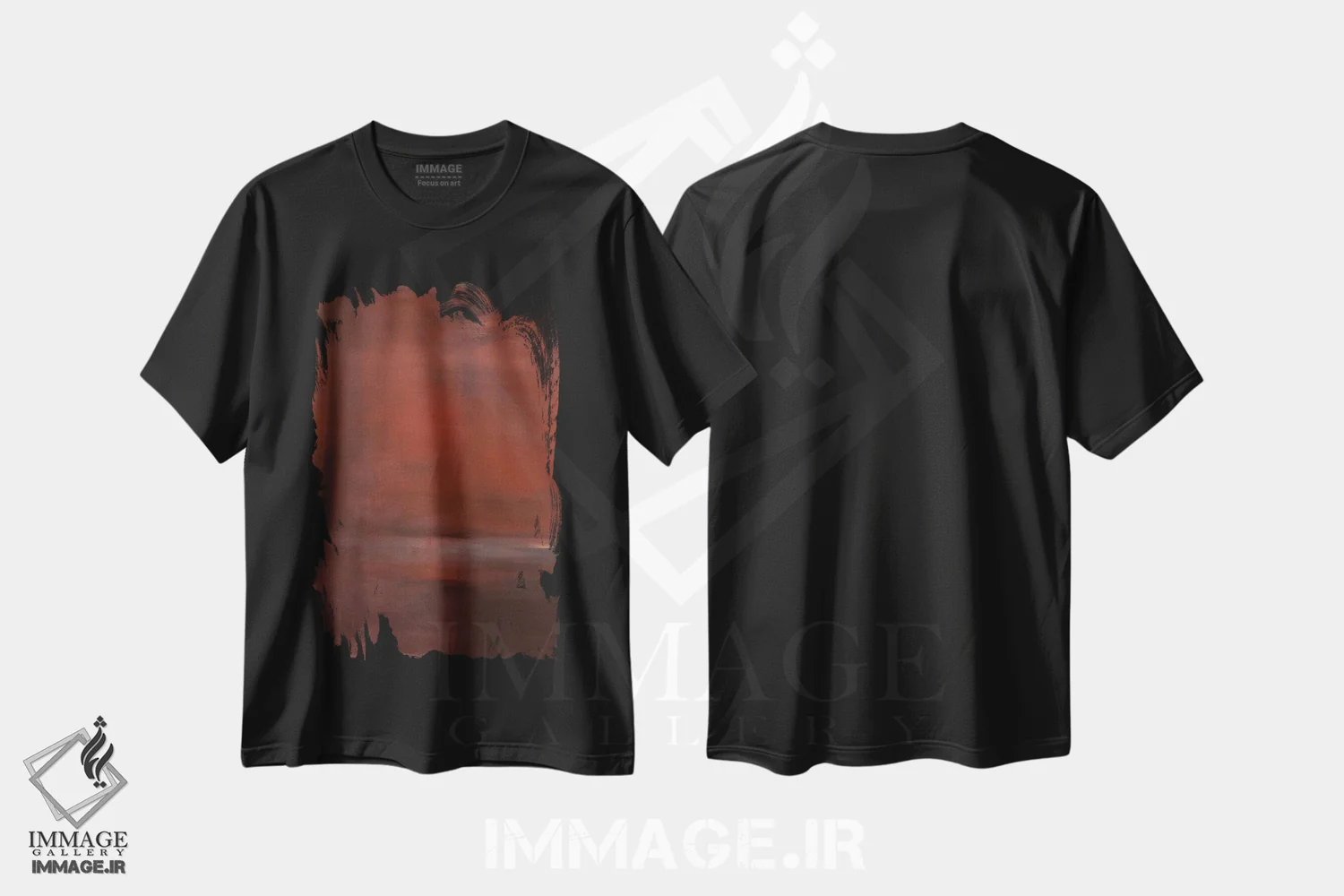 تیشرت مشکی طرح دار قرمز اثر کاترین شوایندن هامر | immage.ir