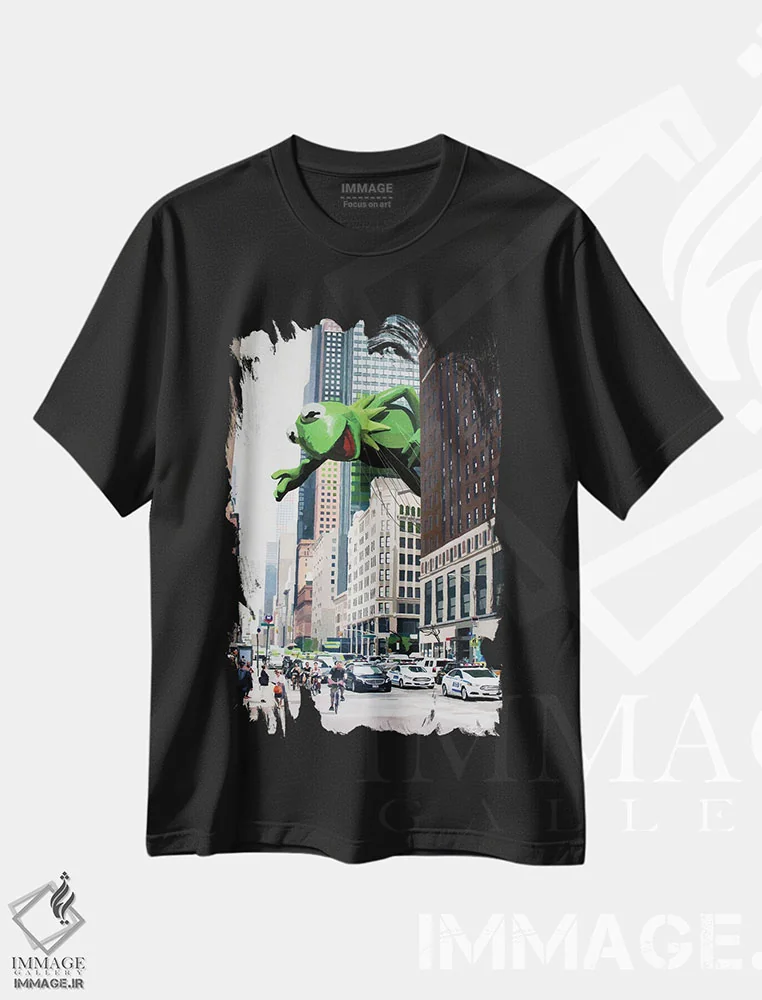تیشرت مشکی طرح دار سبزینه، دکور معاصر اثر کیت تامسون | فروشگاه ایماژ