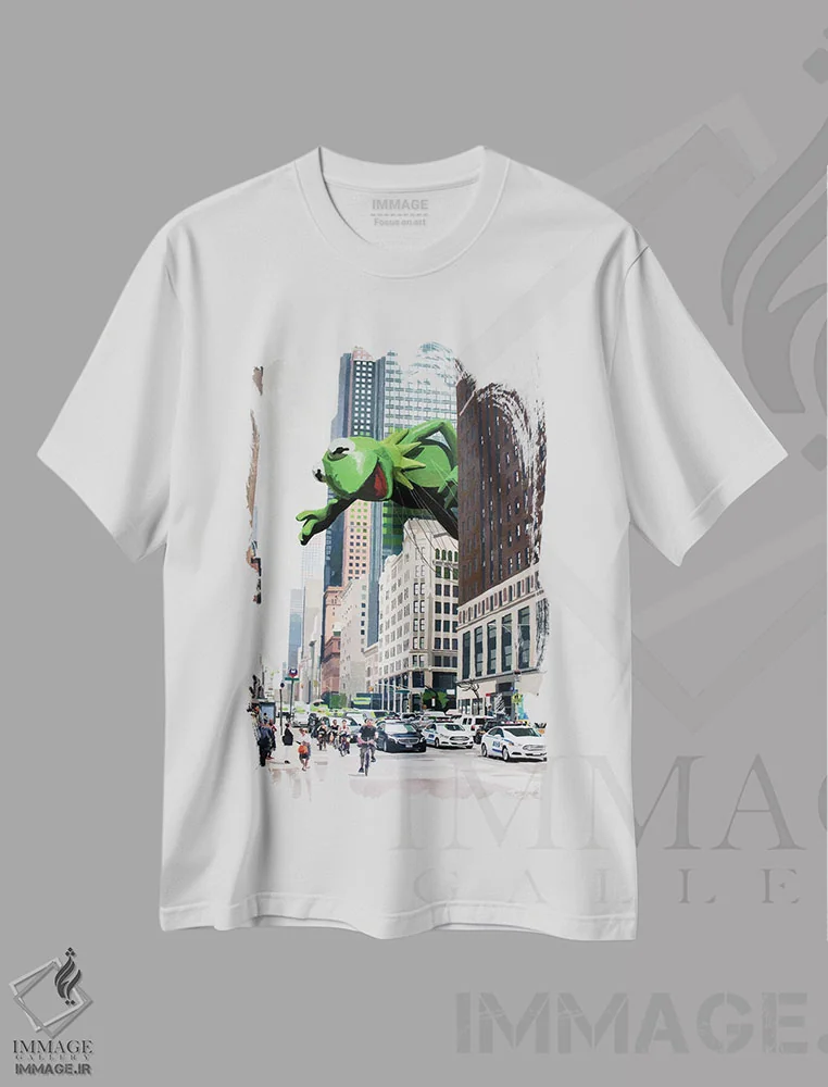 تیشرت سفید طرح دار سبزینه، دکور معاصر اثر کیت تامسون | immage.ir