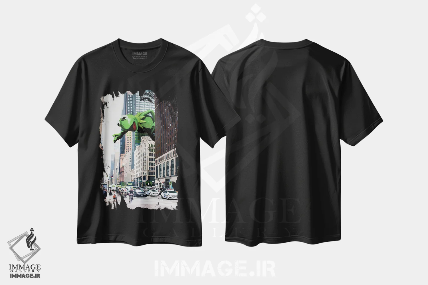 تیشرت مشکی طرح دار سبزینه، دکور معاصر اثر کیت تامسون | فروشگاه ایماژ