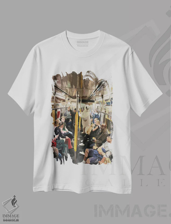 تیشرت سفید طرح دار فراری، دکور معاصر اثر کیت تامسون | immage.ir