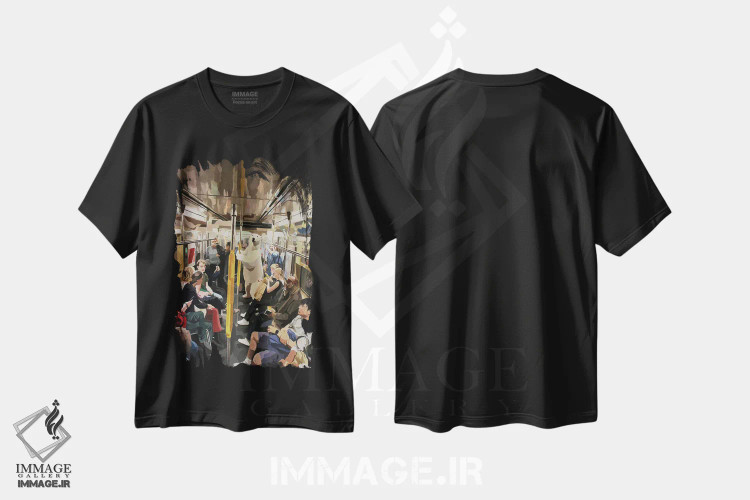 تیشرت مشکی طرح دار فراری، دکور معاصر اثر کیت تامسون | فروشگاه ایماژ