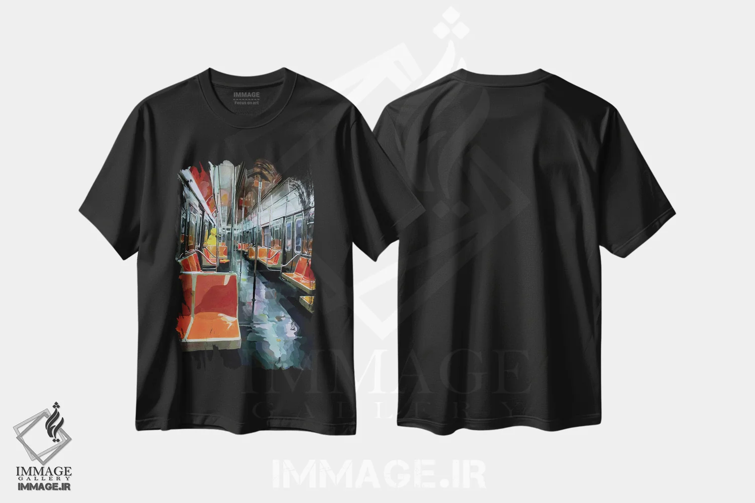 تیشرت مشکی طرح دار مسافر روزانه، دکور معاصر اثر کیت تامسون | immage.ir