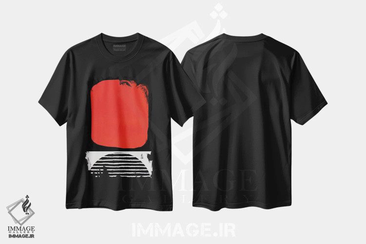 تیشرت مشکی طرح دار انتزاعی شماره ۷ اثر کوبیستیکا | immage.ir