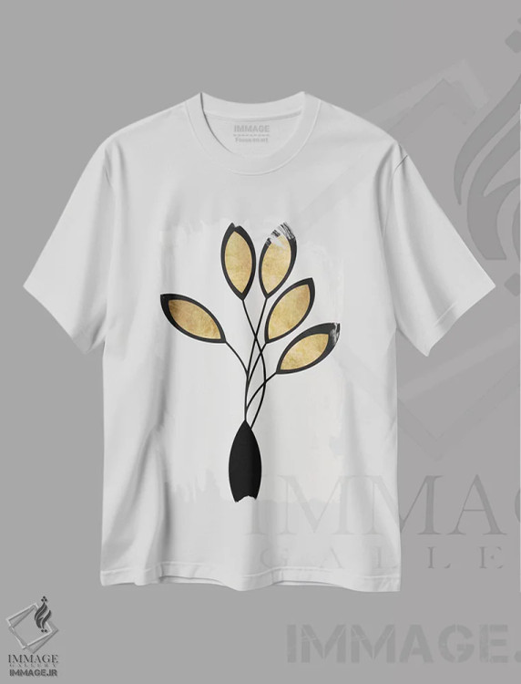 تیشرت سفید طرح دار سینکو، تزئینی اثر کوبیستیکا | فروشگاه ایماژ