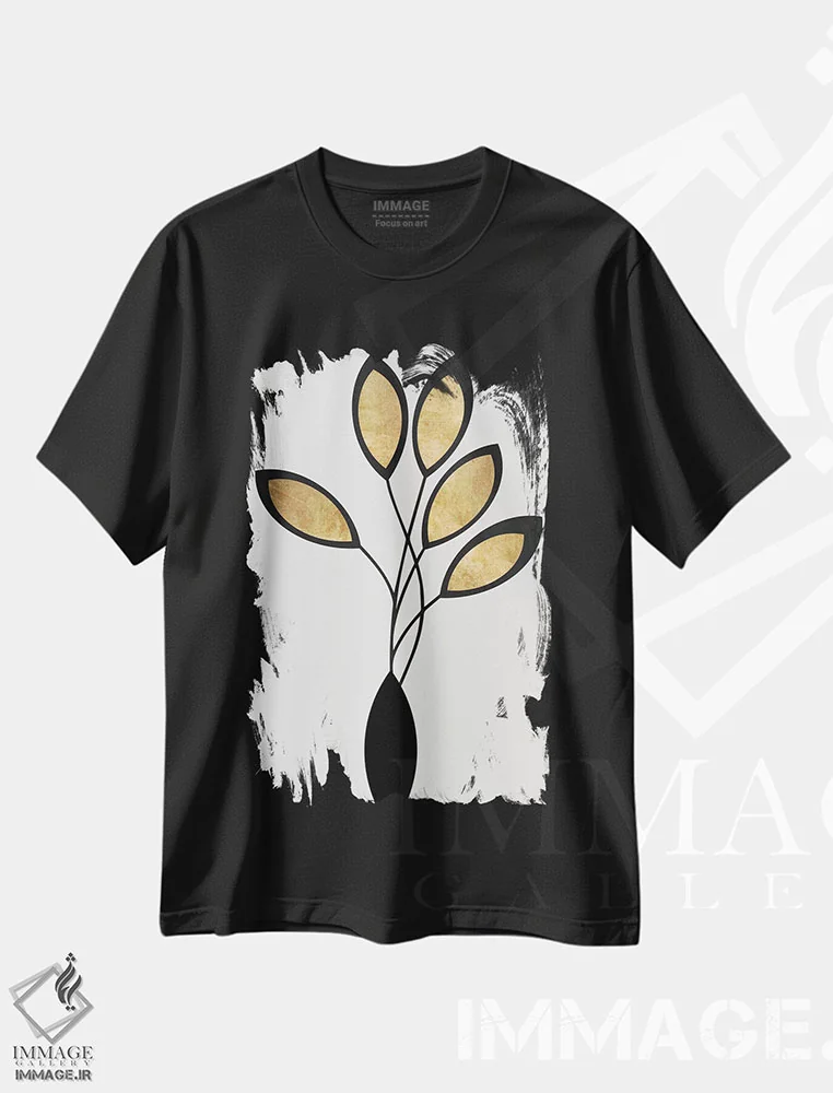 تیشرت مشکی طرح دار سینکو، تزئینی اثر کوبیستیکا | immage.ir