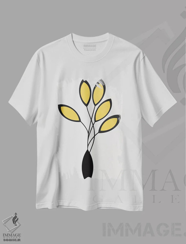 تیشرت سفید طرح دار سینکو، تزئینی اثر کوبیستیکا | فروشگاه ایماژ