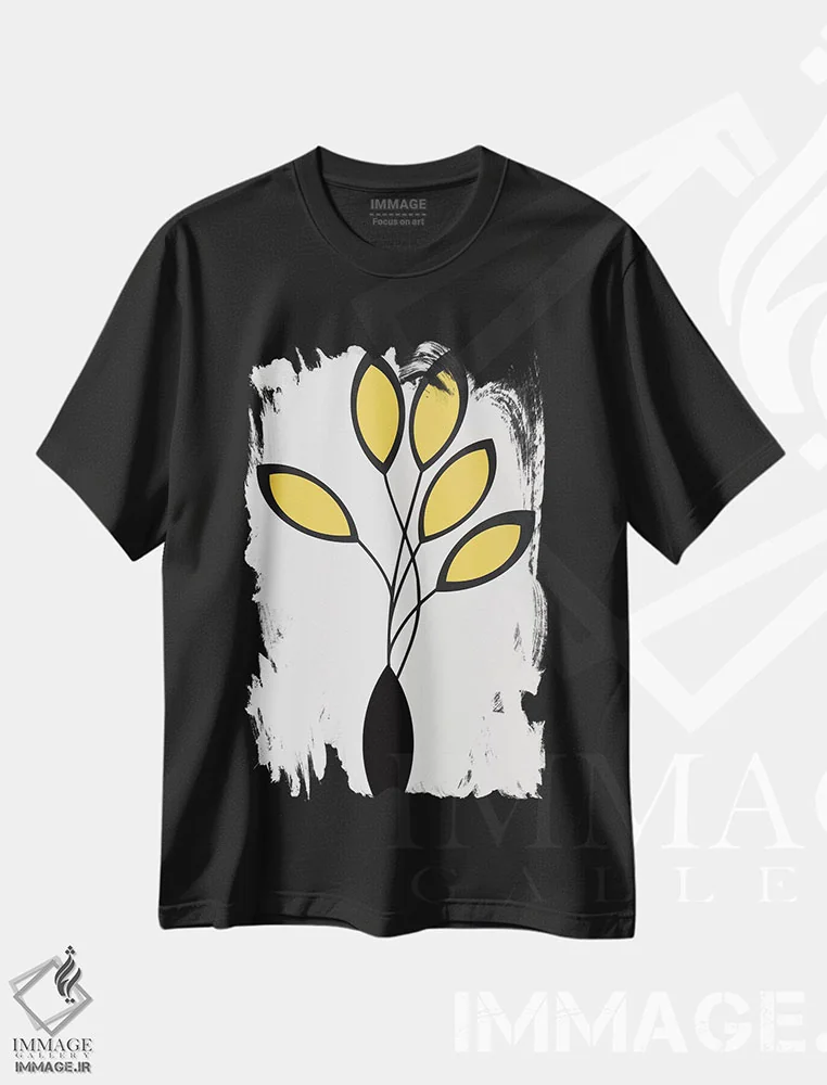تیشرت مشکی طرح دار سینکو، تزئینی اثر کوبیستیکا | immage.ir