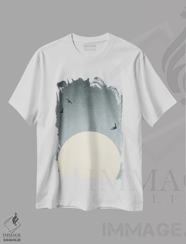 تیشرت سفید طرح دار رقصندگان در تاریکی، تزئینی اثر کوبیستیکا | فروشگاه ایماژ