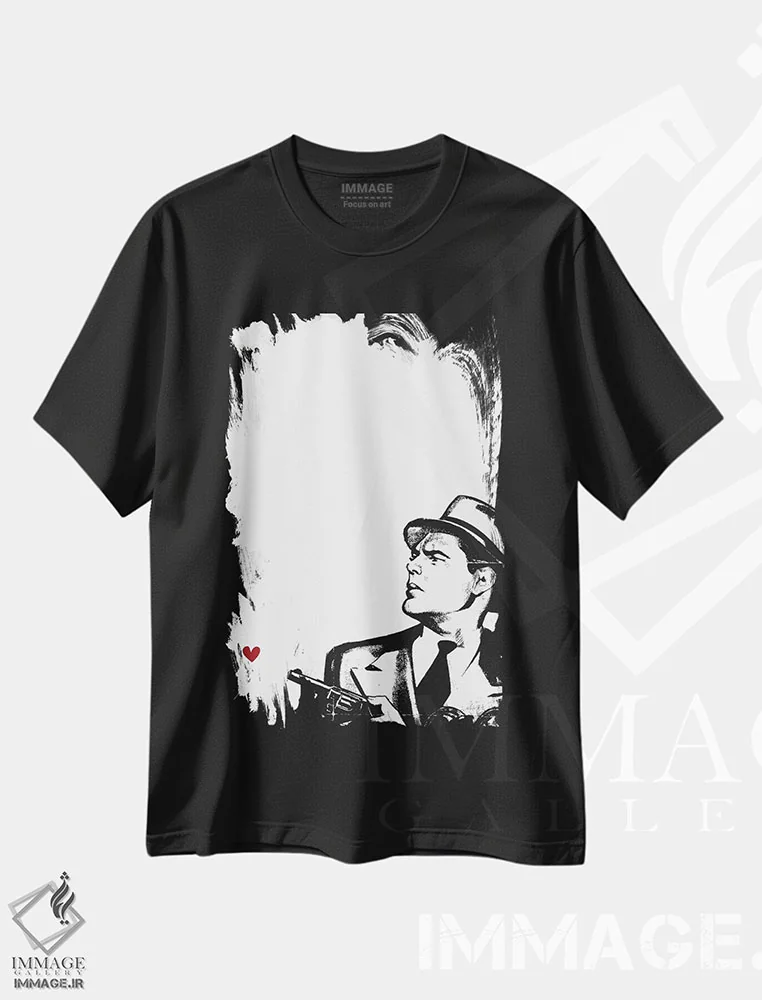 تیشرت مشکی طرح دار جرأتش را نداری!، تزئینی اثر کوبیستیکا | فروشگاه ایماژ