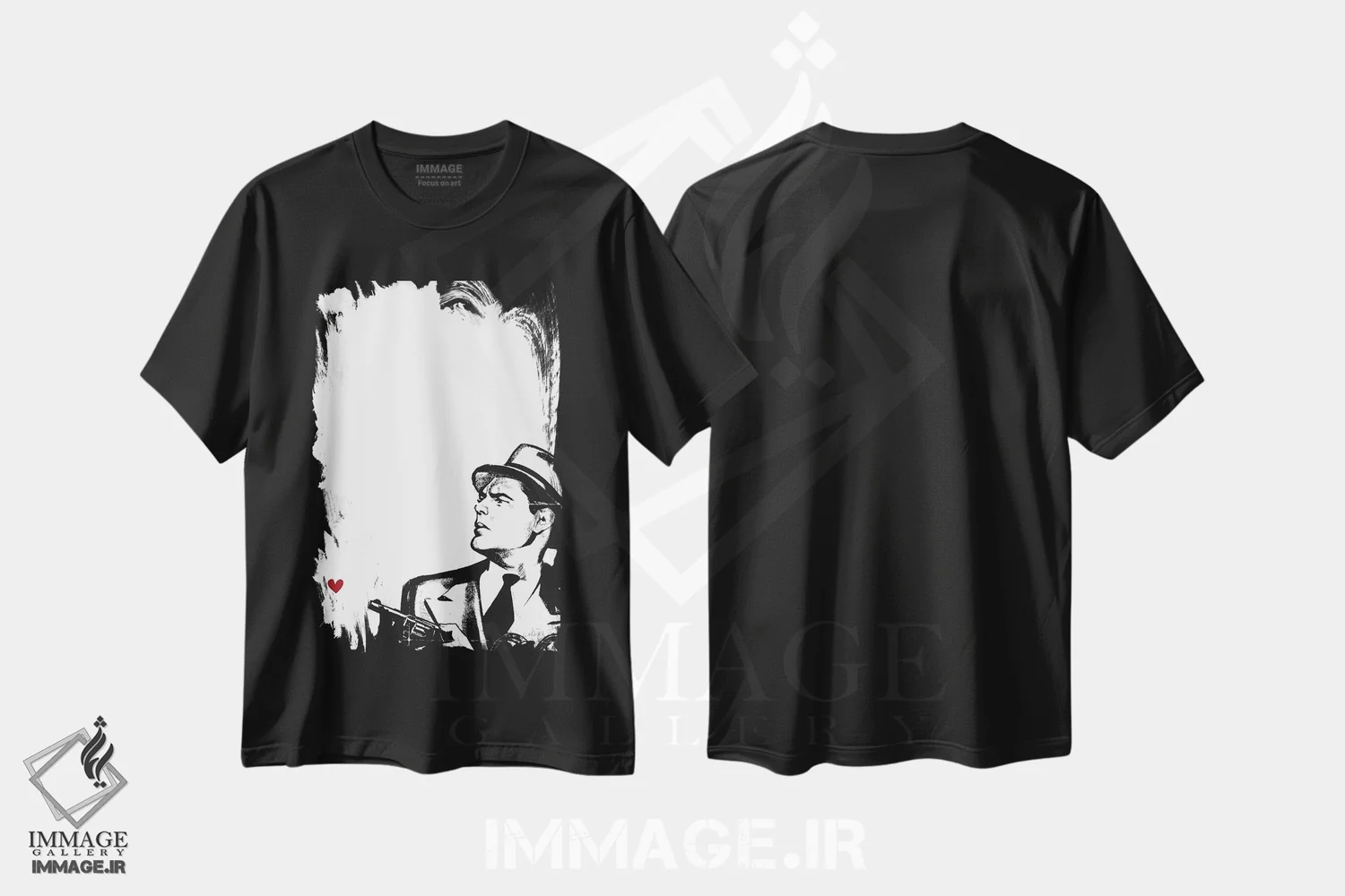 تیشرت مشکی طرح دار جرأتش را نداری!، تزئینی اثر کوبیستیکا | فروشگاه ایماژ