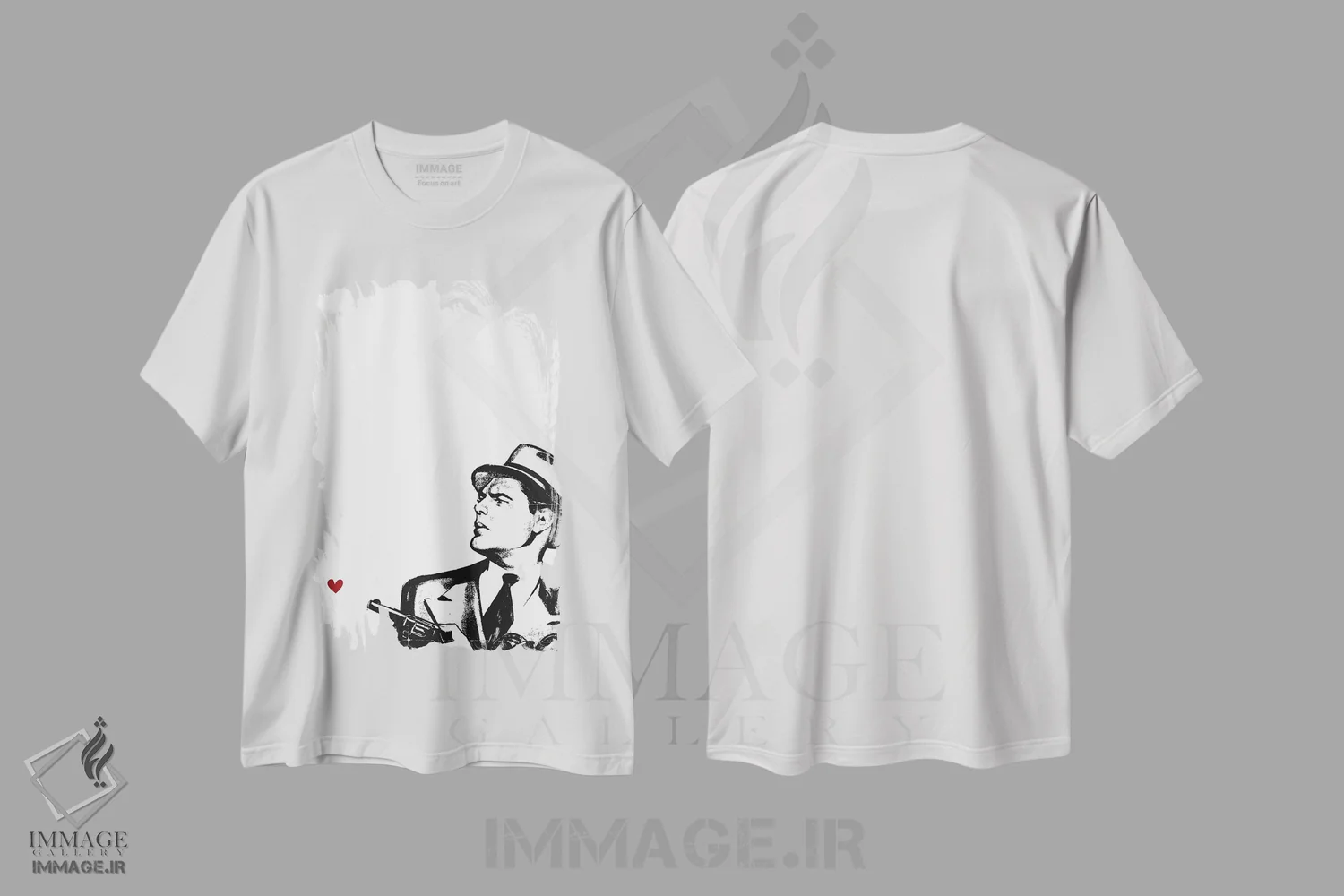 تیشرت سفید طرح دار جرأتش را نداری!، تزئینی اثر کوبیستیکا | immage.ir
