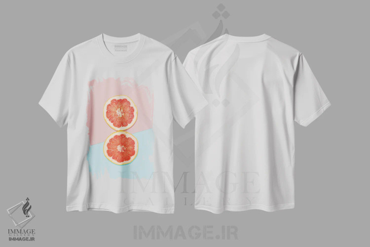 تیشرت سفید طرح دار صبحانه دو نفره، هنر فاخر معاصر اثر کوبیستیکا | فروشگاه ایماژ