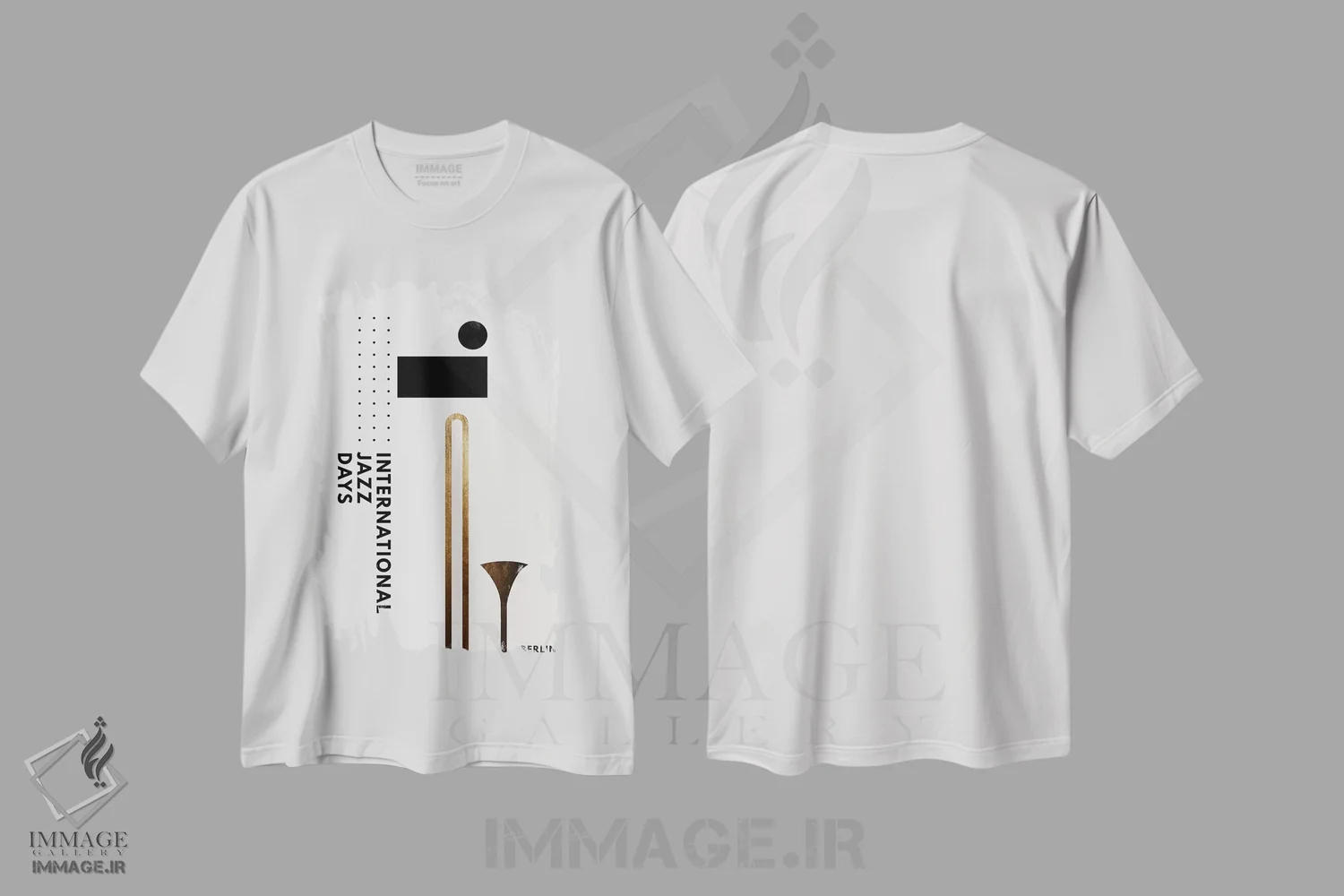 تیشرت سفید طرح دار روزهای جازی برلین I، تزئینی اثر کوبیستیکا | فروشگاه ایماژ
