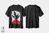 تیشرت مشکی طرح دار توت فرنگی شاد، تزئینی اثر کوبیستیکا | immage.ir