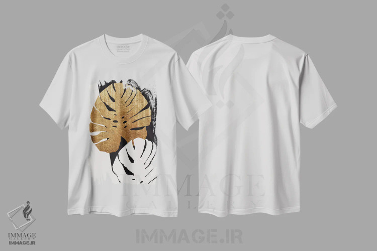 تیشرت سفید طرح دار برگ های مونسترا، تزئینی اثر کوبیستیکا | immage.ir