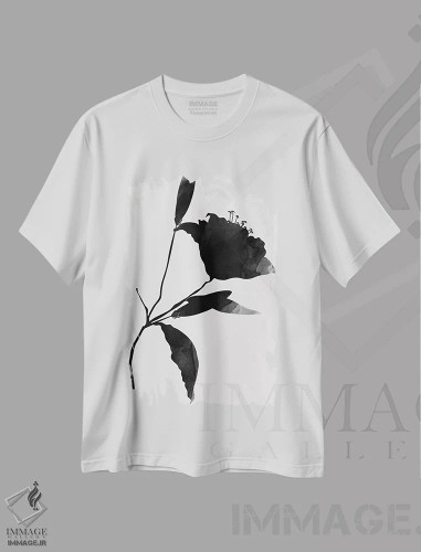 تیشرت سفید طرح دار نرو، تزئینی اثر کوبیستیکا | فروشگاه ایماژ
