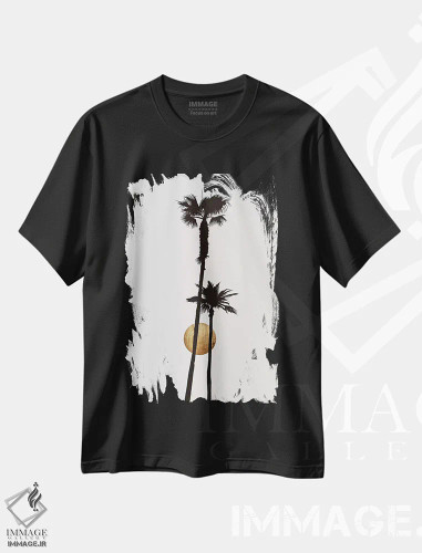 تیشرت مشکی طرح دار پردیزو، تزئینی اثر کوبیستیکا | فروشگاه ایماژ