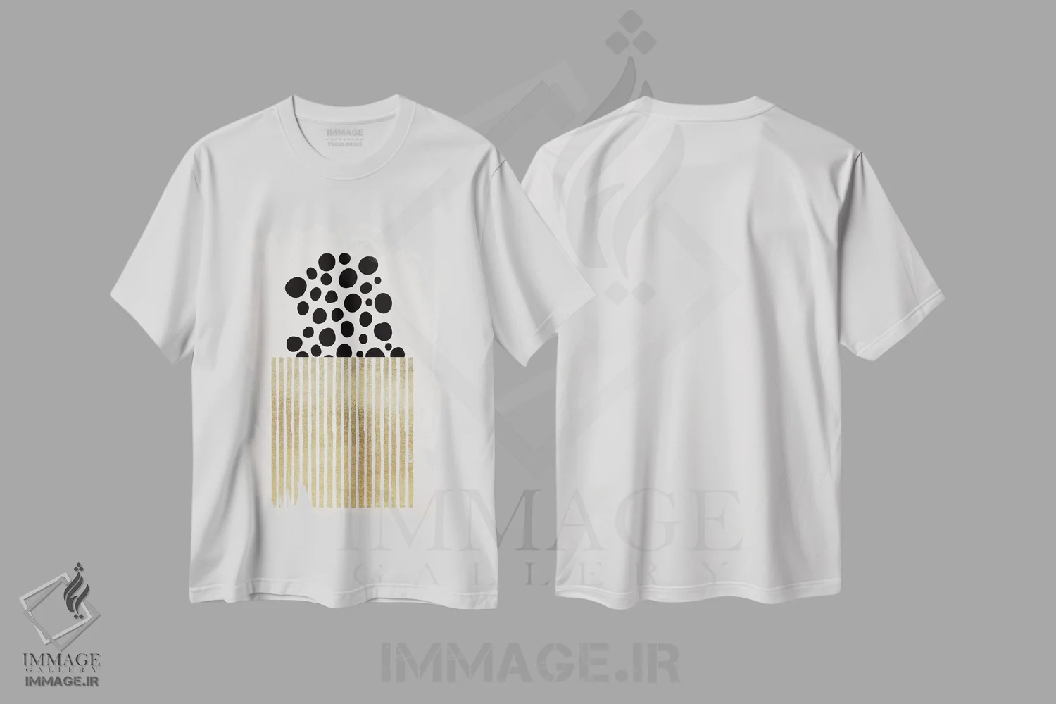 تیشرت سفید طرح دار پاپ کورن، تزئینی اثر کوبیستیکا | immage.ir