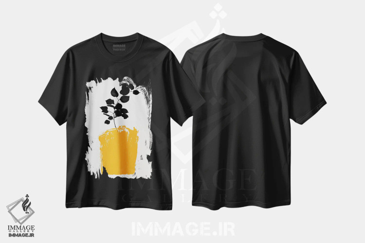 تیشرت مشکی طرح دار اسکابیزیا، تزئینی اثر کوبیستیکا | فروشگاه ایماژ