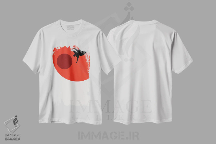 تیشرت سفید طرح دار غروب در توکیو، تزئینی اثر کوبیستیکا | immage.ir