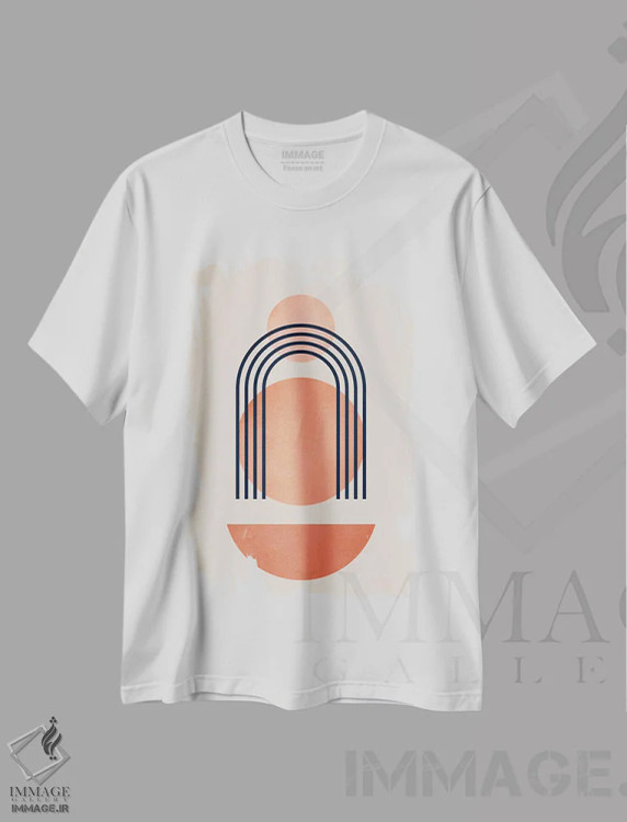 تیشرت سفید طرح دار ژئومتریکا شماره VII اثر کوبیستیکا | immage.ir