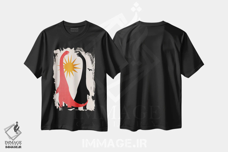 تیشرت مشکی طرح دار روزهای خوب گذشته، هنر دیجیتال اثر کوبیستیکا | immage.ir