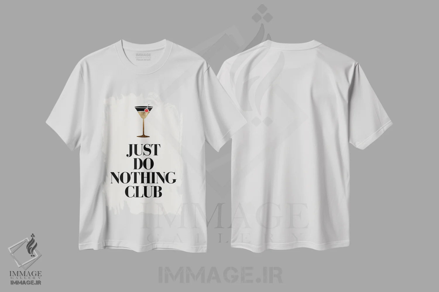 تیشرت سفید طرح دار فقط هیچ کاری نکن، هنر دیجیتال اثر کوبیستیکا | فروشگاه ایماژ