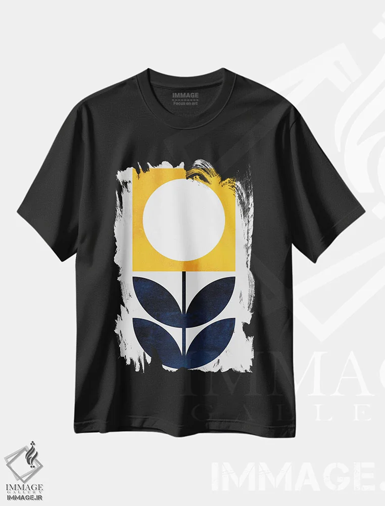 تیشرت مشکی طرح دار دختر کوچولوی آفتابی، تزئینی اثر کوبیستیکا | فروشگاه ایماژ