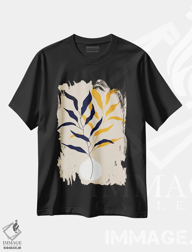 تیشرت مشکی طرح دار پاکی، تزئینی اثر کوبیستیکا | immage.ir