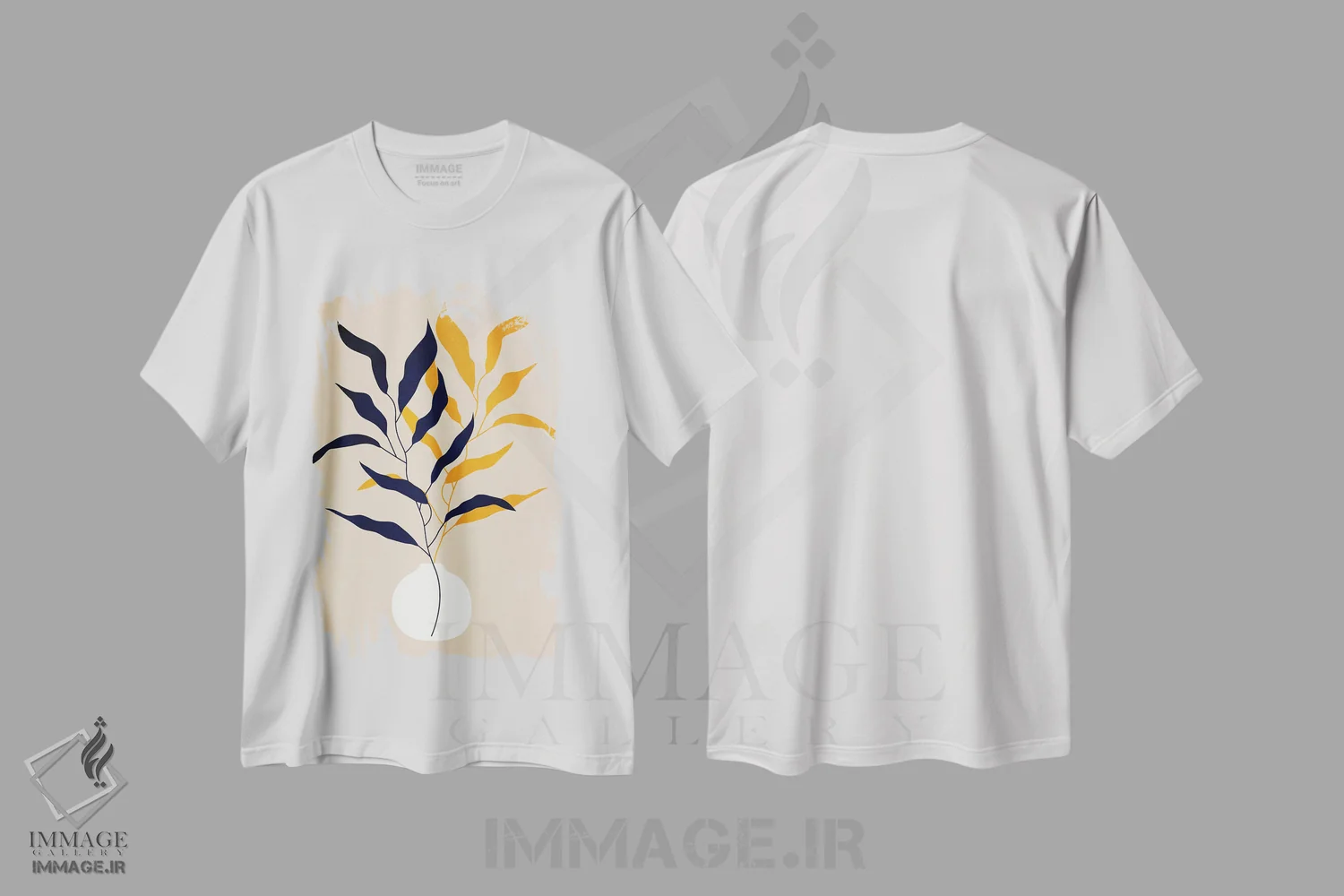 تیشرت سفید طرح دار پاکی، تزئینی اثر کوبیستیکا | فروشگاه ایماژ