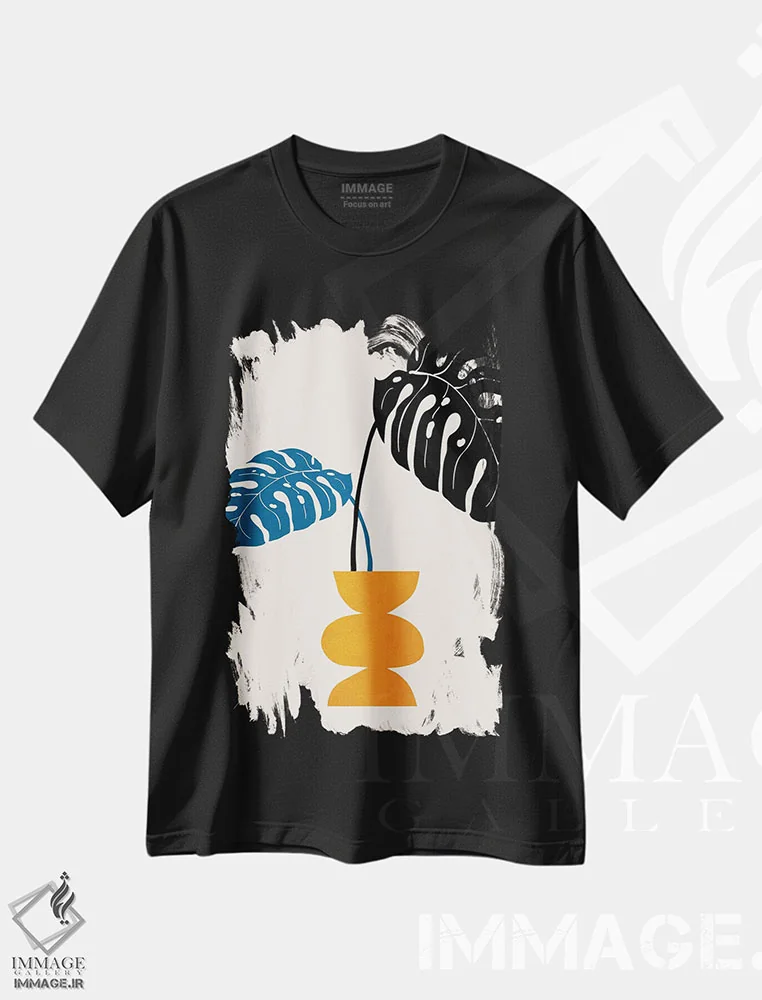 تیشرت مشکی طرح دار روزهای شیرین X، تزئینی اثر کوبیستیکا | immage.ir