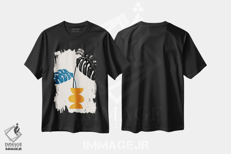 تیشرت مشکی طرح دار روزهای شیرین X، تزئینی اثر کوبیستیکا | immage.ir