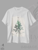 تیشرت سفید طرح دار جنگل، تزئینی اثر کوبیستیکا | فروشگاه ایماژ