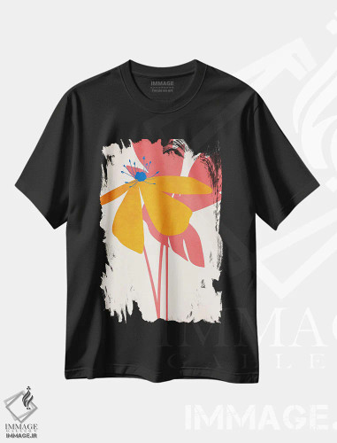 تیشرت مشکی طرح دار به یاد تو Y، تزئینی اثر کوبیستیکا | فروشگاه ایماژ