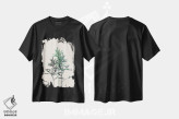 تیشرت مشکی طرح دار جنگل، تزئینی اثر کوبیستیکا | immage.ir