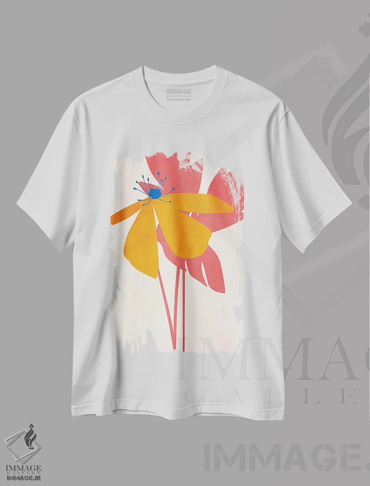 تیشرت سفید طرح دار به یاد تو Y، تزئینی اثر کوبیستیکا | immage.ir