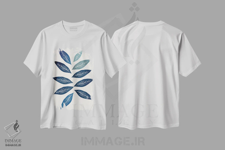 تیشرت سفید طرح دار دسته گل زمستانی، تزئینی اثر کوبیستیکا | immage.ir