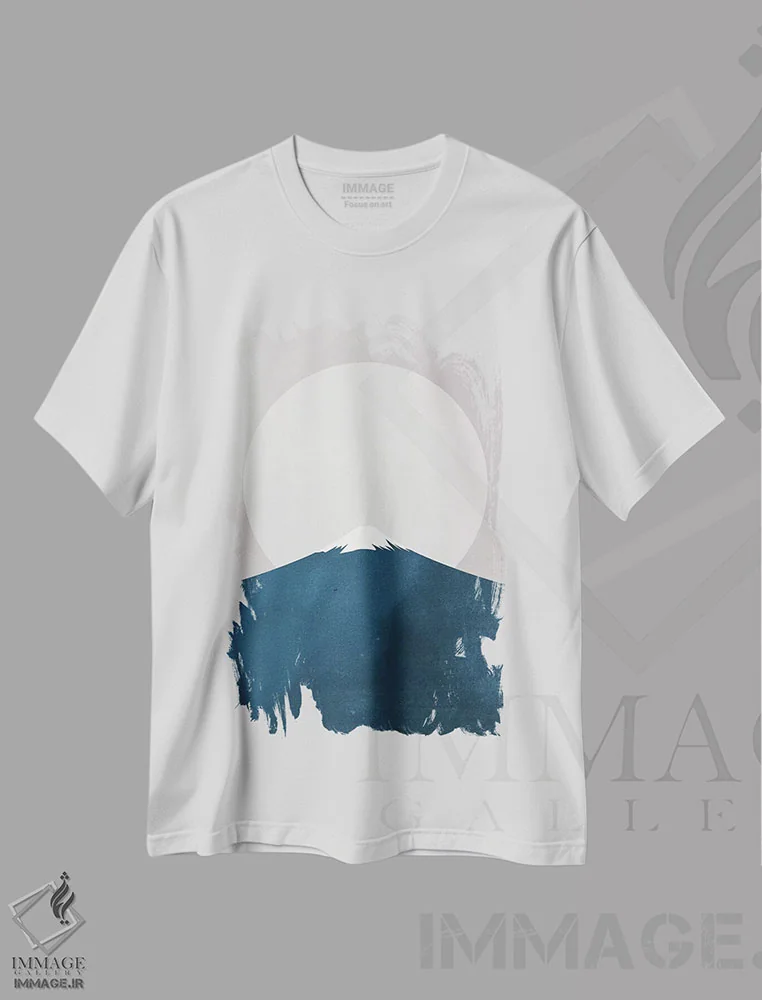 تیشرت سفید طرح دار هیمالیا، تزئینی اثر کوبیستیکا | immage.ir