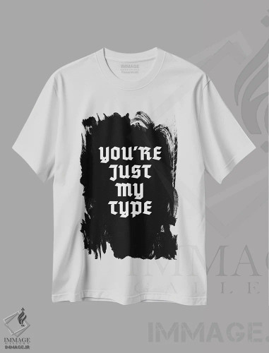 تیشرت سفید طرح دار دقیقاً سلیقه من، هنر دیجیتال اثر کوبیستیکا | فروشگاه ایماژ